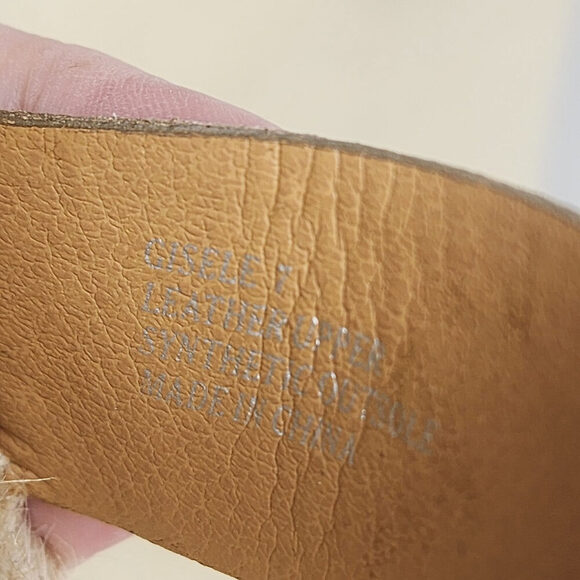 Dolce Vita Espadrille Wedges Olive Leather Sandals Size 7 - Picture 7 of 8